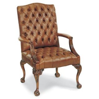 Distinction Leather Tight Back in Claw Leather Wing Chair   70/70 10