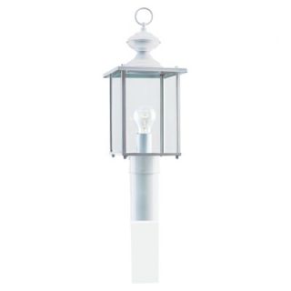 Sea Gull Lighting Classic Outdoor Post Lantern in White