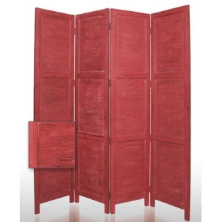 Screen Gems 84 Nantucket Painted Room Divider in Red   SG 53 red