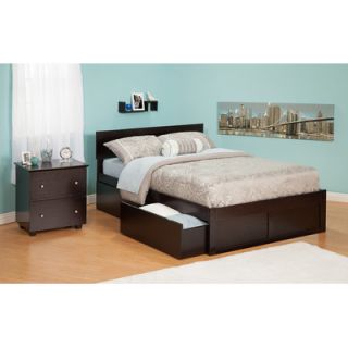 Atlantic Furniture Urban Lifestyle Orlando Bed with 2 Bed Drawer Sets