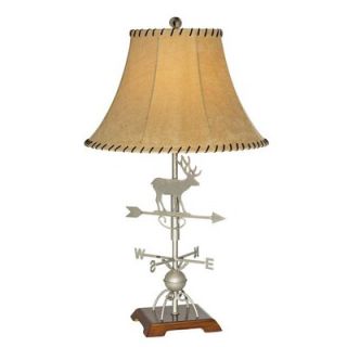  Rocky Mountain Elk Table Lamp in Medium Antique Pewter   87 1763 82