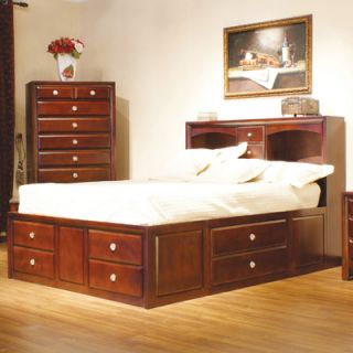 Prepac Cherry Monterey Platform Bedroom Collection   CBD 5677 Set