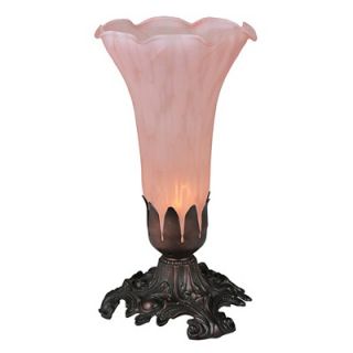 Meyda Tiffany Victorian Pond Lily Accent Lamp in Pink