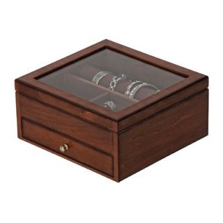 Dark walnut finish. Single drawer chest. Glass lid included $39.85
