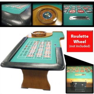 Trademark Global 94 Roulette Table With Padded Armrest   10 94001