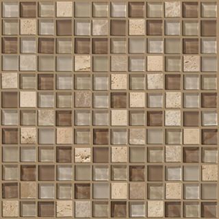 Shaw Floors Mixed Up 1 x 1 Mosaic Stone Accent Tile in Canyon