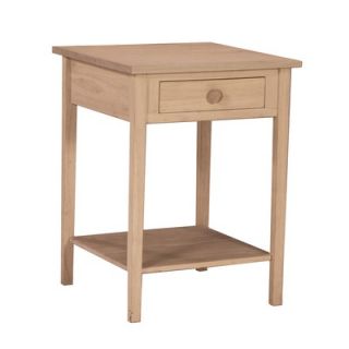  Concepts Unfinished Hampton 1 Drawer Nightstand   OT 91