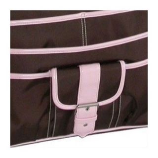 Kalencom Multitasking Diaper Bag in Chocolate Brown / Pink   0 88161