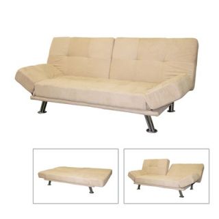 ORE Adjustable Futon Convertible Sofa Bed in Camel   R8118CAM