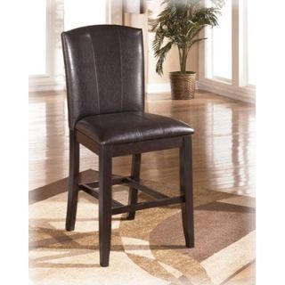  by Ashley Taylor 24 Upholstered Bar Stool in Dark Brown   D451 124