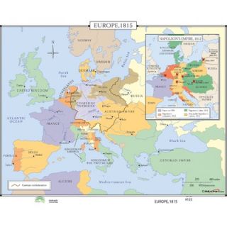 Universal Map World History Wall Maps   Europe 1815