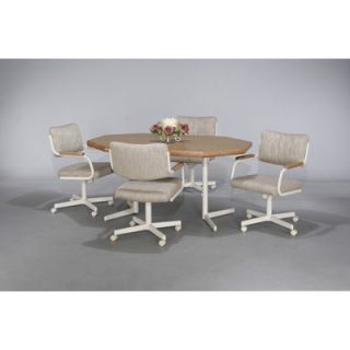 Chromcraft Chromcraft Core 5 Piece Dining Set in Sand Metal and
