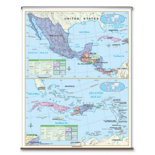 Universal Map Primary Wall Map   Central America