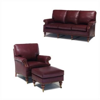 Distinction Leather Lincoln Leather Sofa and Chair Set   637 Series