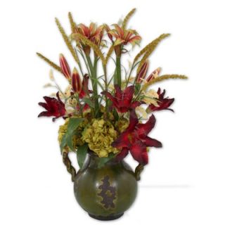 Uttermost Daylilies in Tuscan Pottery Urn Planter