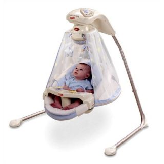 Fisher Price Papasan Baby Cradle Swing in Starlight White