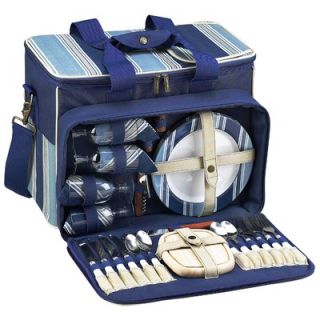 Picnic At Ascot Aegean Deluxe Picnic Cooler for Four