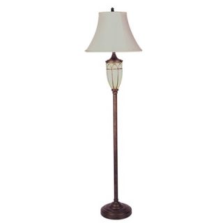 ORE Floor Lamp with Night Light in Antique Brass