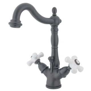Elements of Design Heritage Single Hole Bathroom Faucet with Double