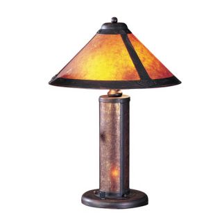 Accent Lamp with Night Light in Rust