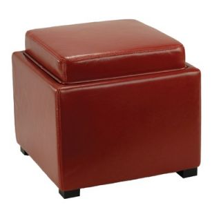 Safavieh Bobbi Leather Cube Ottoman   HUD4006A