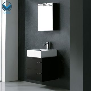 Calida Wall Mounted 21 Bathroom Vanity Set in Espresso