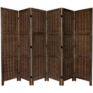 Oriental Furniture 6 Feet Tall Bamboo Matchstick Woven Room Divider in