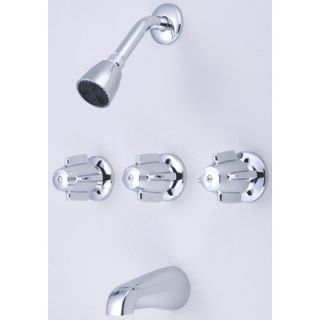 Central Brass Volume Control Tub and Shower Faucet with Spout and