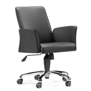  High Back Leather Executive Chair with Nailhead Arms   OC 150 BK