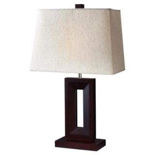 Portable 1 Light Table Lamp in Mahogany