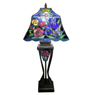 Warehouse of Tiffany Floral Table Lamp with Lighted Base   BB635