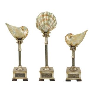 Sterling Industries Cultured Three Piece Seashell Statue Set