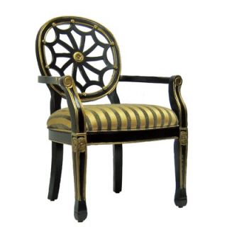 Royal Manufacturing Black Spider Cotton Arm Chair   160 01