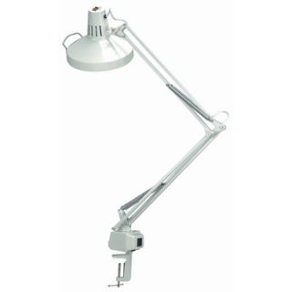 Lite Source Super Reading Lamp with Clamp in White with Electrical