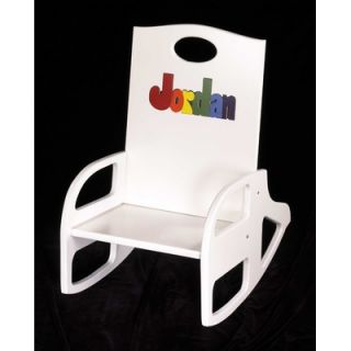 Hollow Woodworks Personalized Double Name Kids Rocking Chair   RCD 