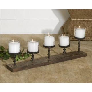 Uttermost Ascan Wood and Iron Candelabra
