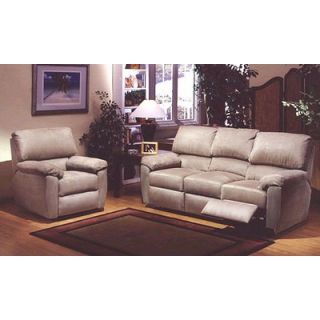 Omnia Furniture Vercelli 3 Piece Reclining Leather Living Room Set