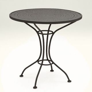 Woodard Parisienne 30 Round Bistro Table with Pattern Metal Top