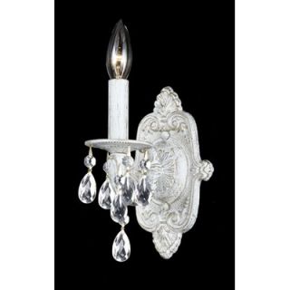 Crystorama Sutton Candle Wall Sconce in Antique White   5021 AW CL