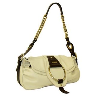 Rioni Virtue Flap Over Shoulder Bag in Cream with Chocolate