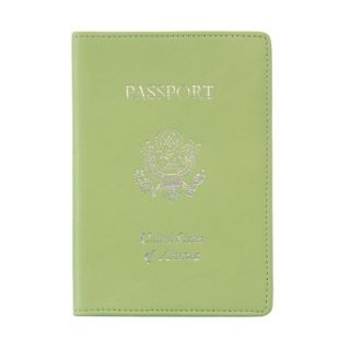 Royce Leather Art Foil Stamped Passport Jacket   202 5