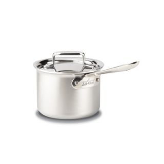 All Clad d5 Stainless Brushed 2 Quart Sauce Pan with Lid