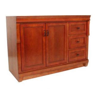 Pegasus Naples 48 Bathroom Vanity with Right Drawers in Warm Cinnamon