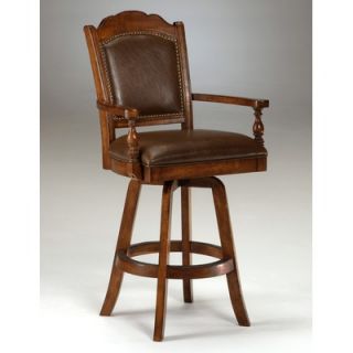 Fairfield Chair Shaped Back Leather Swivel Bar Stool   4034 06N 1