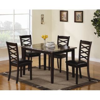 Wildon Home ® Livingston 5 Piece Dining Set in Brown Cherry