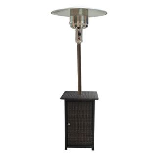 Tall Square Propane Patio Heater with Wheels