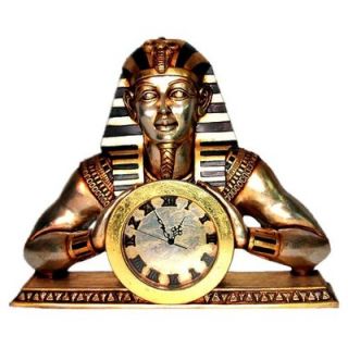 Design Toscano Temple of Heliopolis Egyptian Mantle Clock Statue