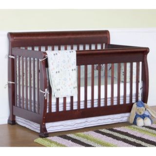 Kalani 4 in 1 Convertible Crib with Toddler Rail in Cherry