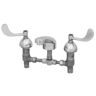 Widespread Bathroom Faucet with Cold and Hot Handles