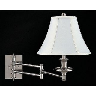 Feiss Swing Shift Large Double Armed Wall Sconce Lamp in Brushed Steel